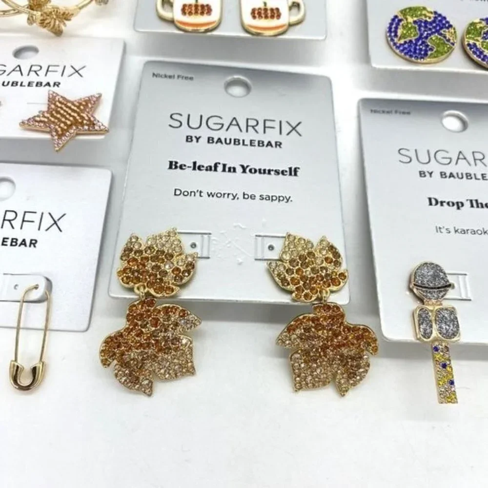 Sugarfix By Baublebar 9 Piece Earrings Lot New